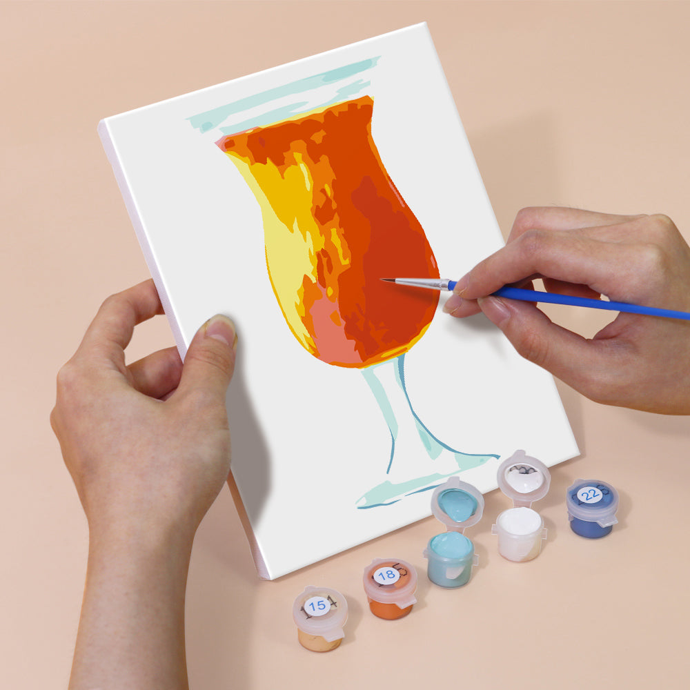 Cóctel Refrescante 6 Partes Mini Pintar por Números