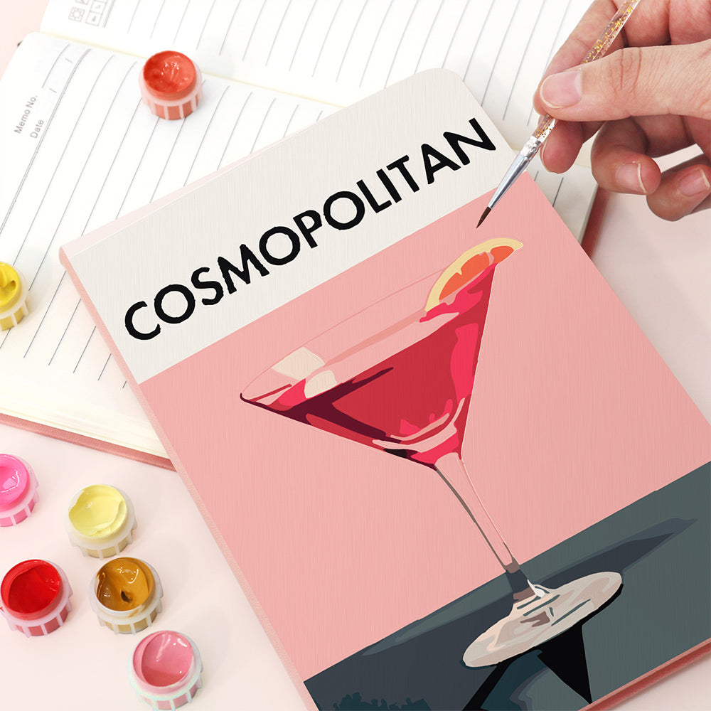 Cóctel Rojo Cuaderno Pintar por Números