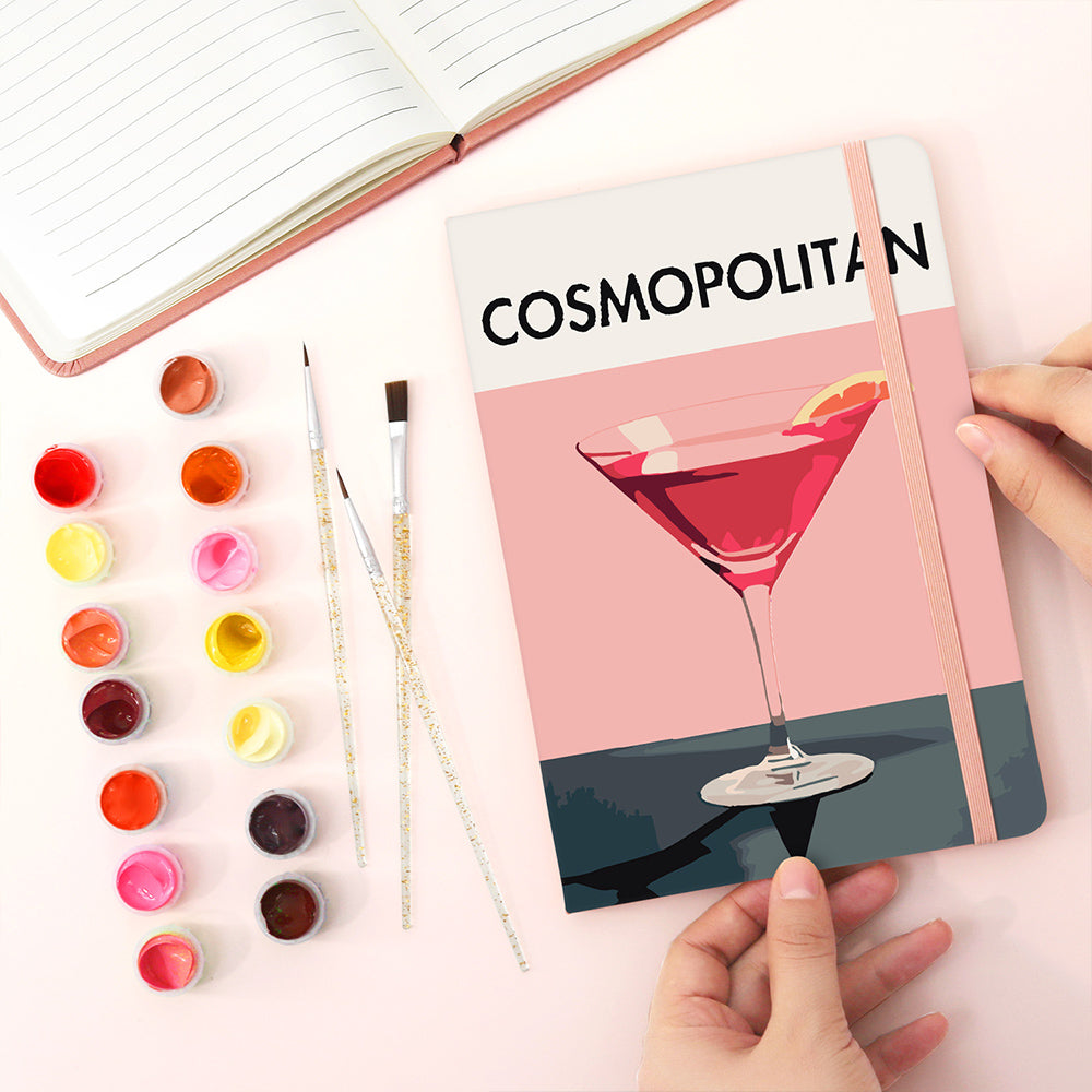 Cóctel Rojo Cuaderno Pintar por Números