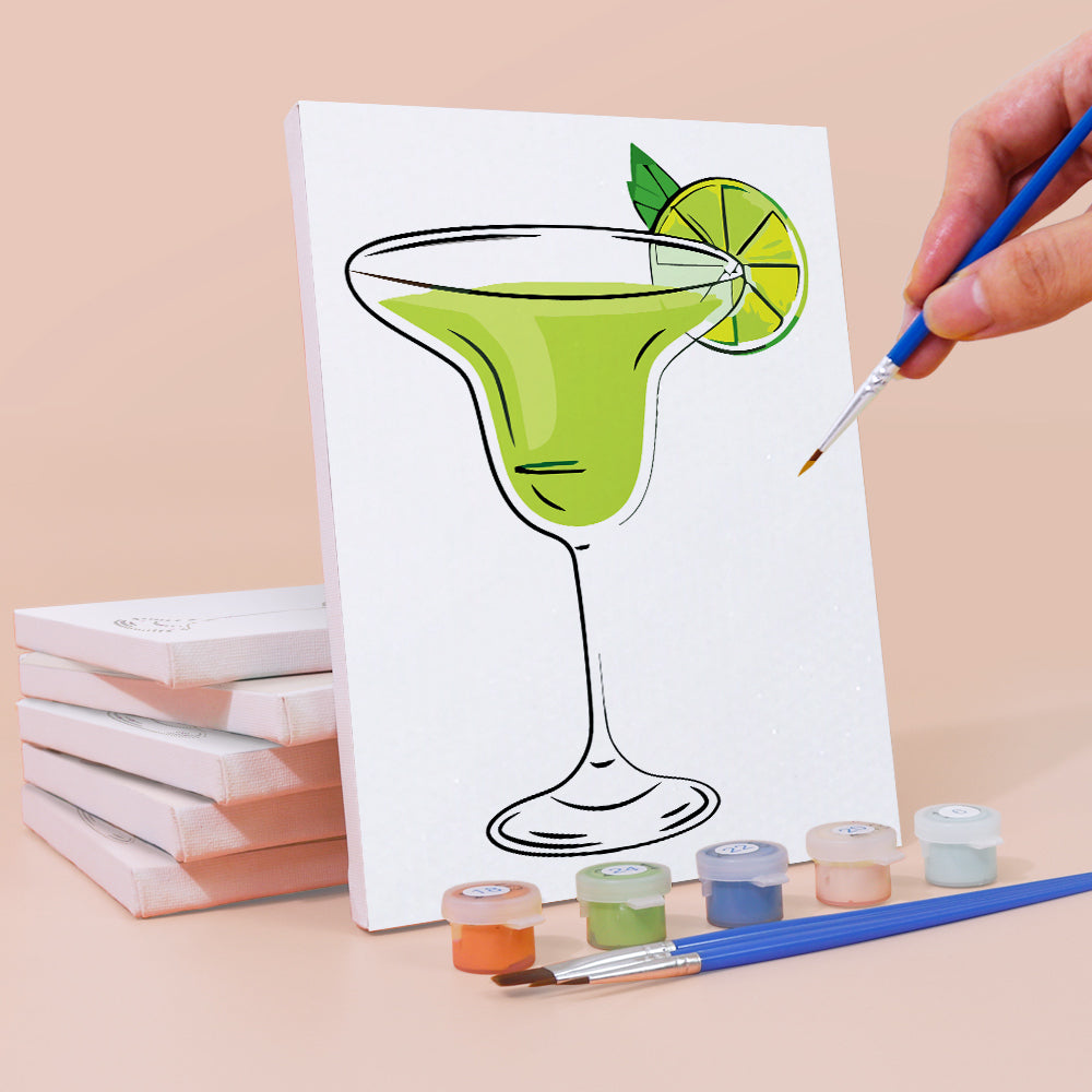 Cócteles de Diferentes Sabores 6 Partes Mini Pintar por Números