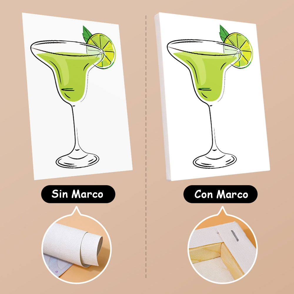 Cócteles de Diferentes Sabores 6 Partes Mini Pintar por Números