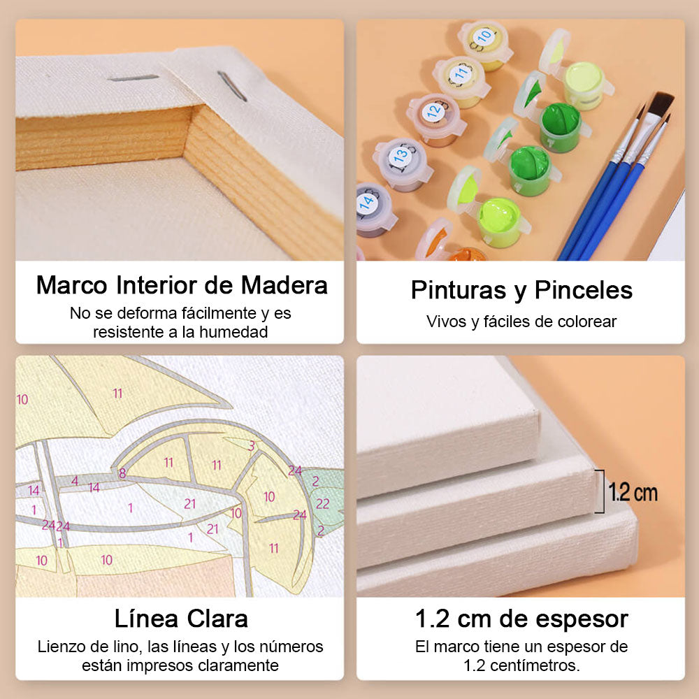 Cócteles de Diferentes Sabores 6 Partes Mini Pintar por Números
