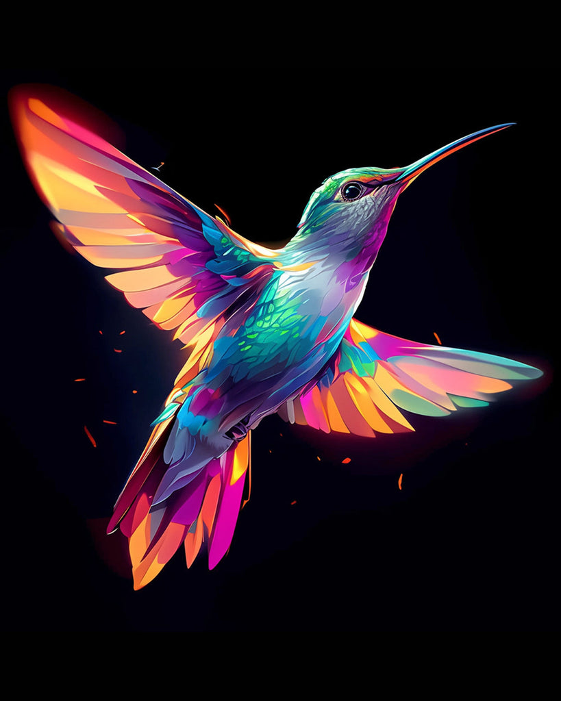 Colibrí Colorido Pintar por Números
