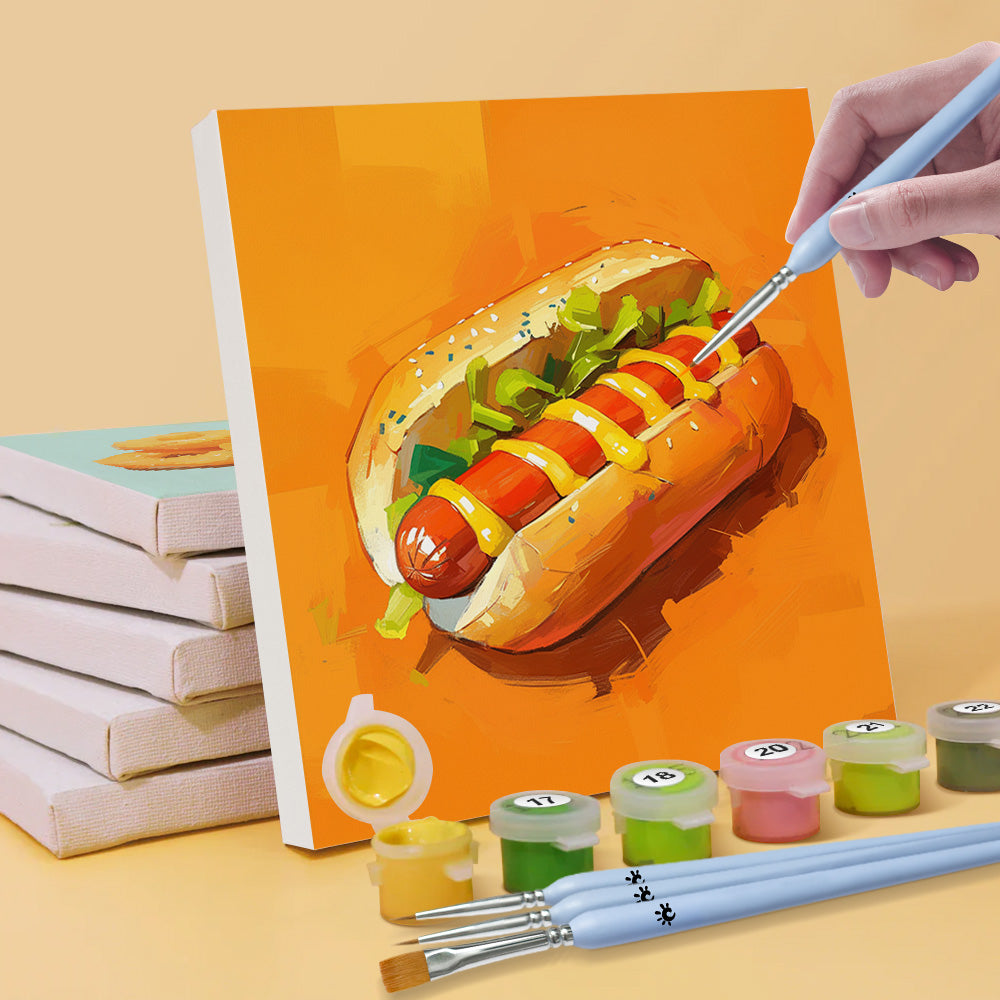 Comida Rápida Occidental 6 Partes Mini Pintar por Números