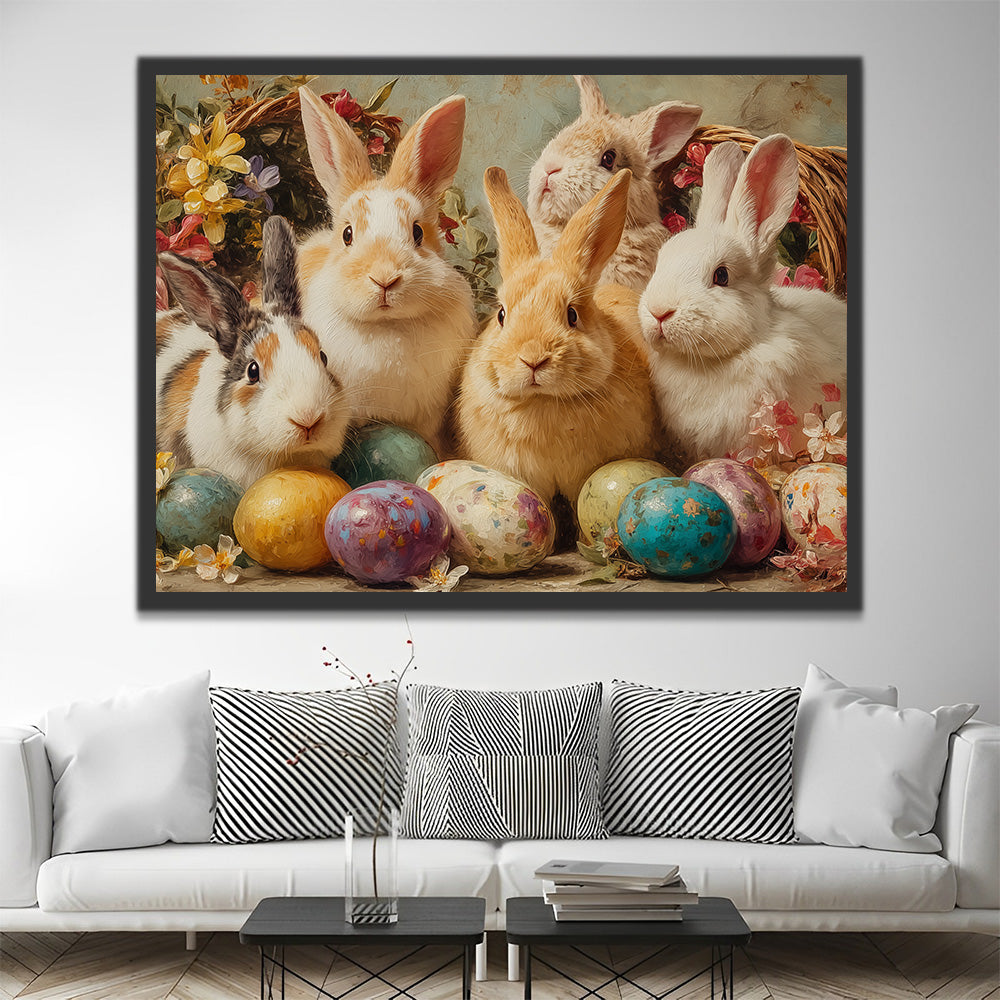 Conejos y Huevos de Pascua Pintar por Números