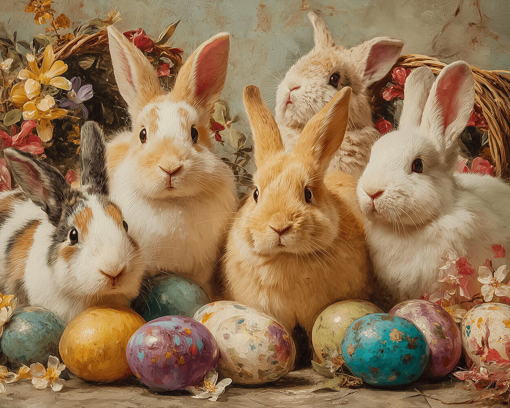 Conejos y Huevos de Pascua Pintar por Números