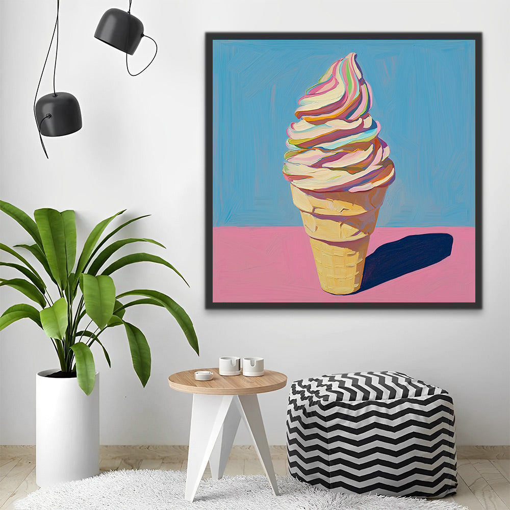 Cono de Helado Sabroso Pintar por Números