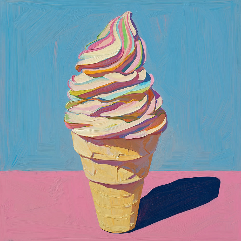 Cono de Helado Sabroso Pintar por Números