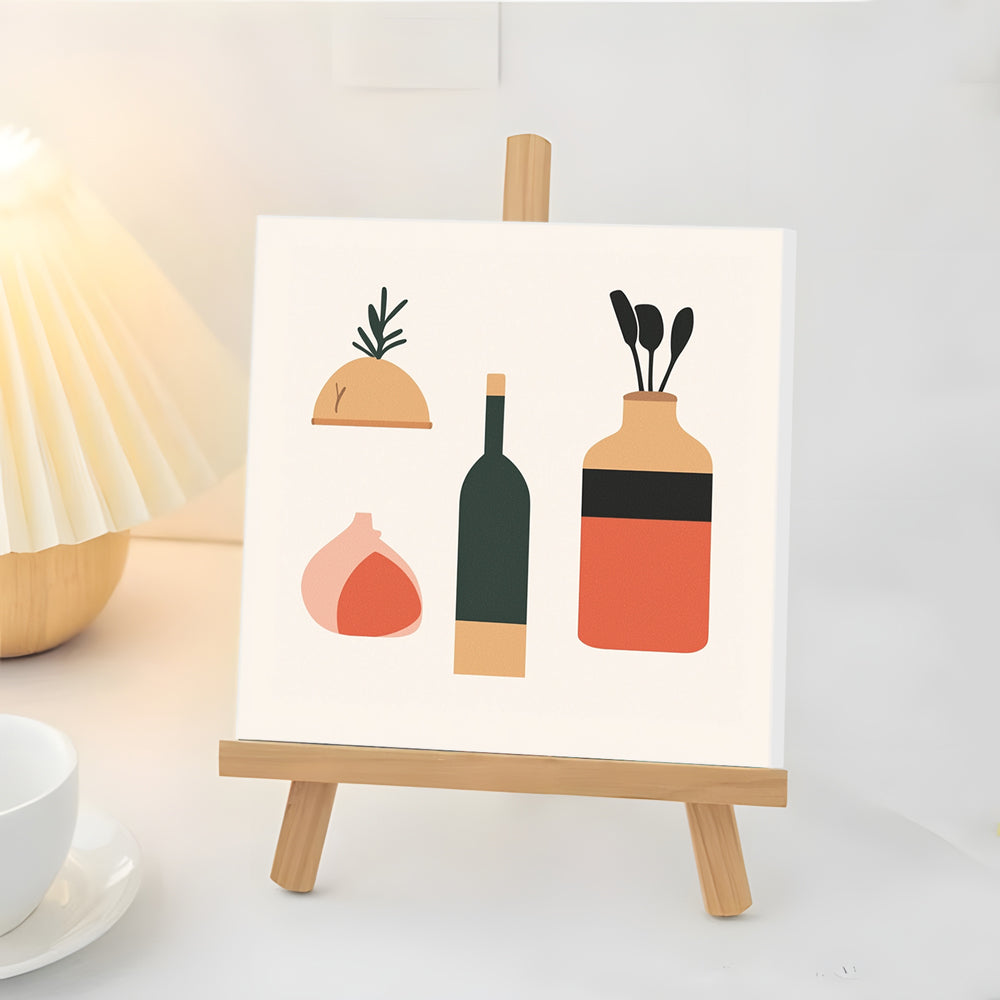 Cucharas de Cocina y Condimentos Mini Pintar por Números