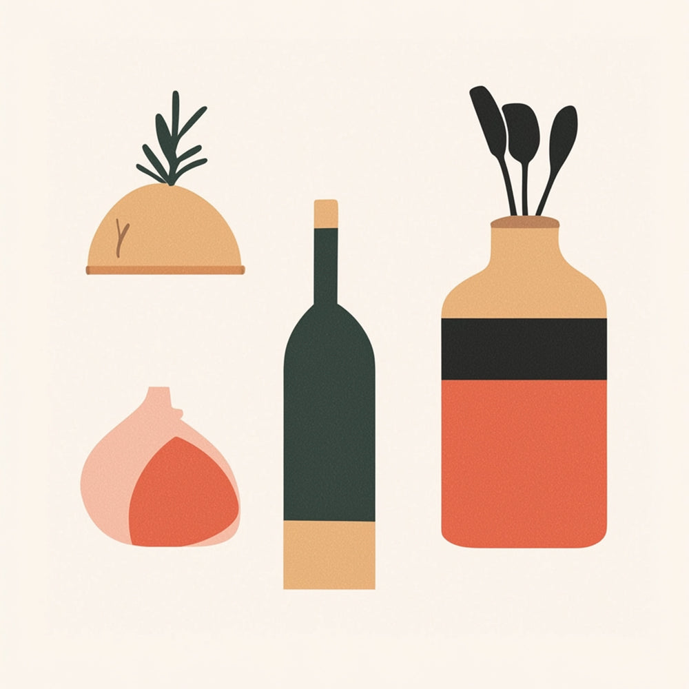 Cucharas de Cocina y Condimentos Mini Pintar por Números