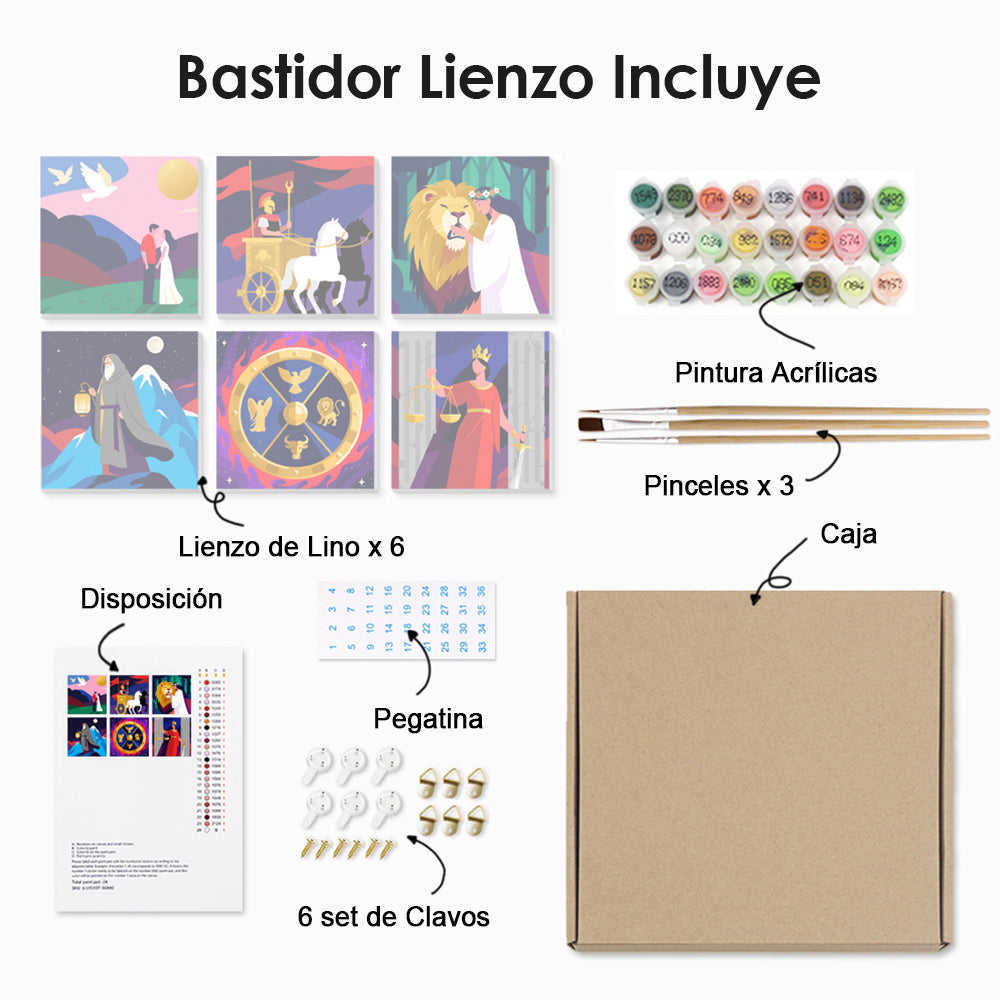 Custodio 6 Partes Mini Pintar por Números