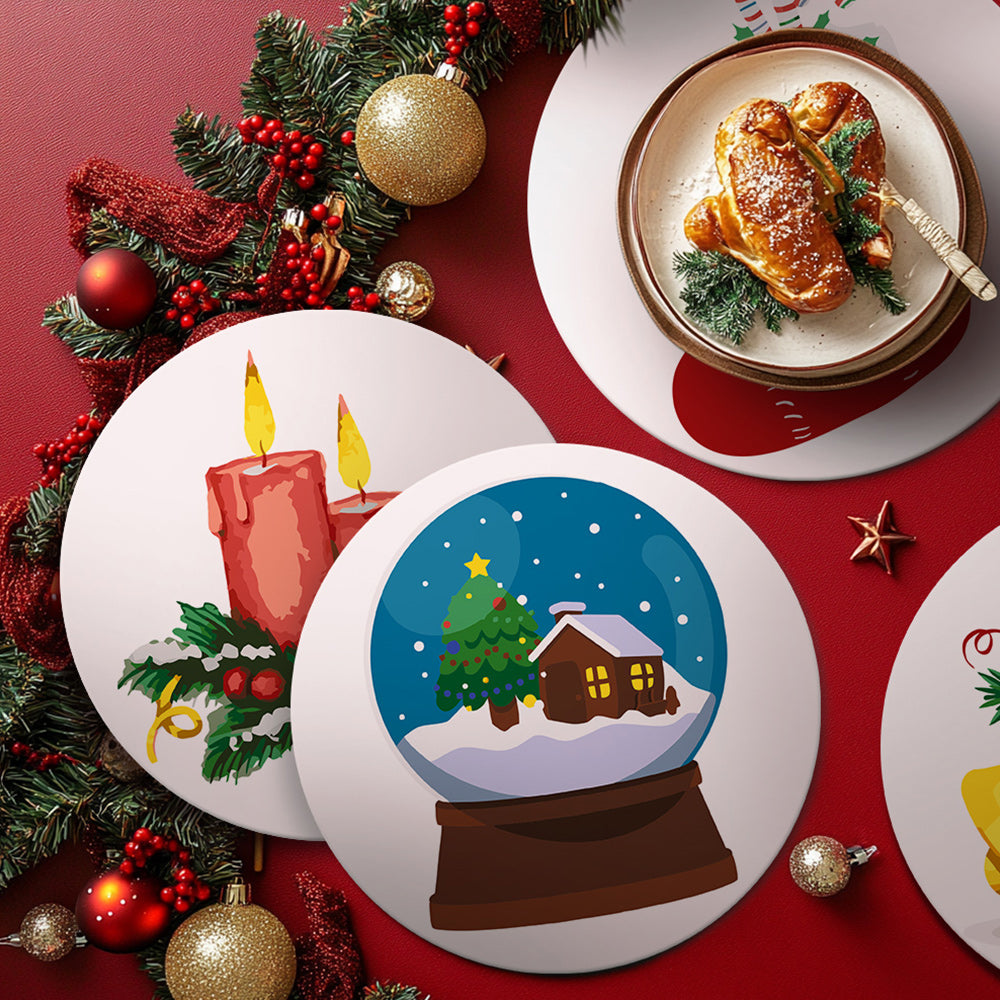 Decoraciones de Navidad 4 Salvamanteles Pintar por Números