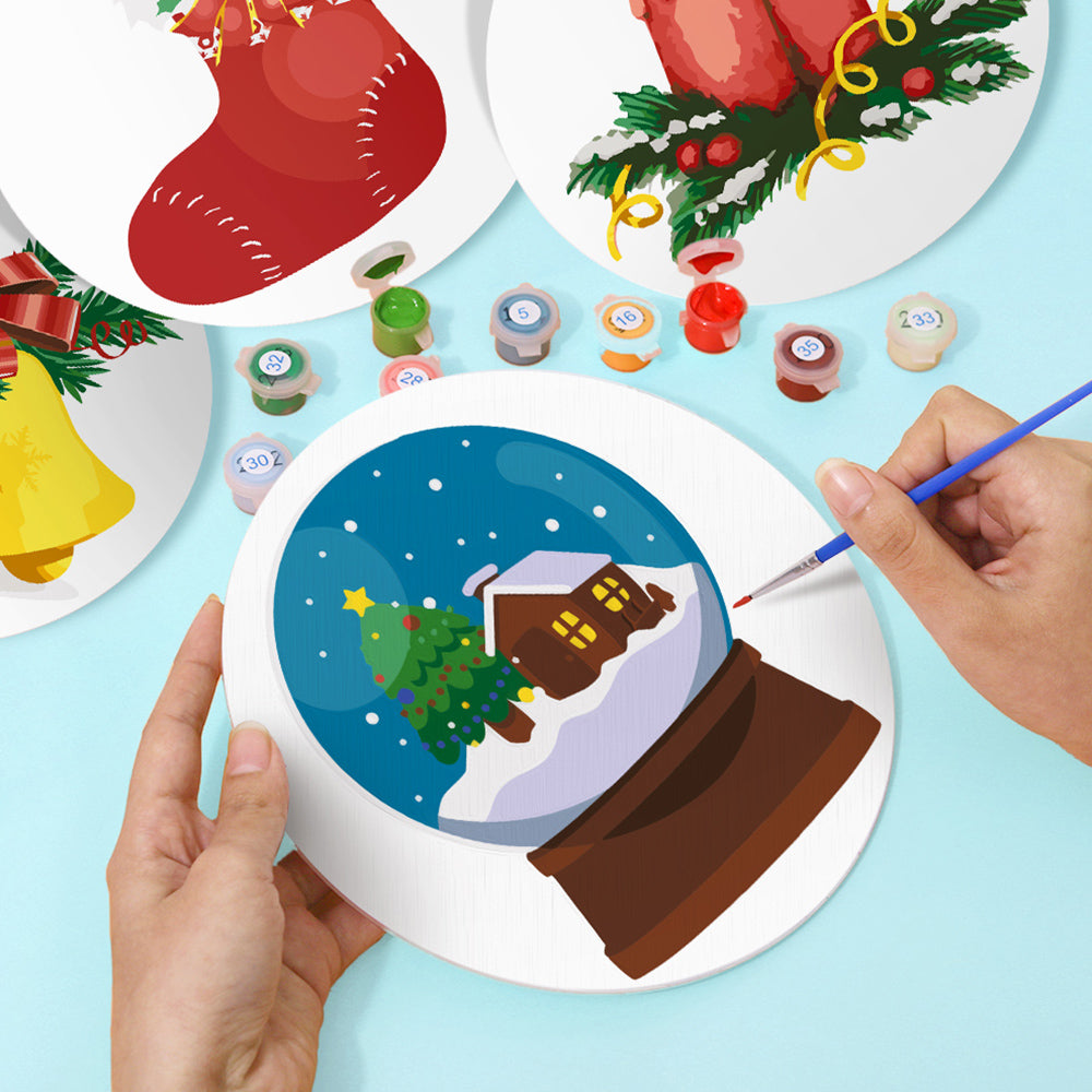 Decoraciones de Navidad 4 Salvamanteles Pintar por Números