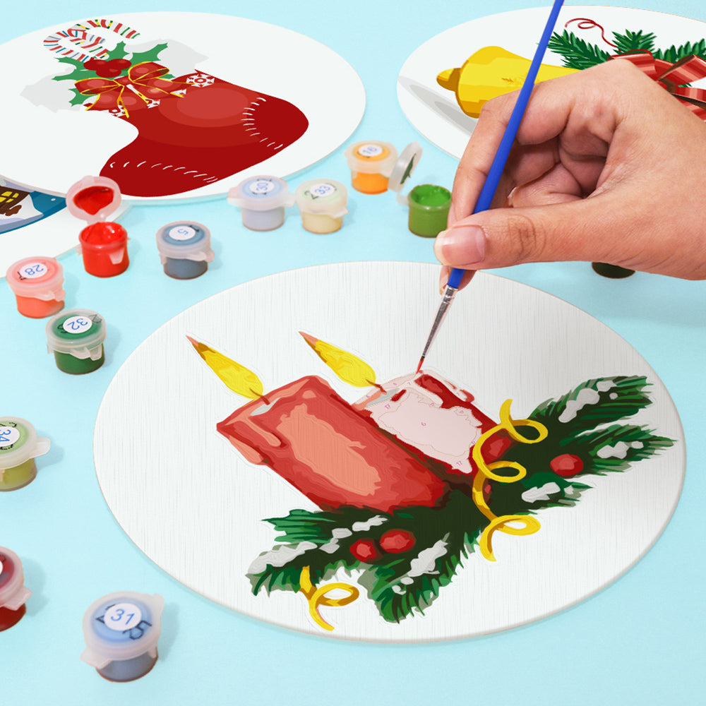 Decoraciones de Navidad 4 Salvamanteles Pintar por Números