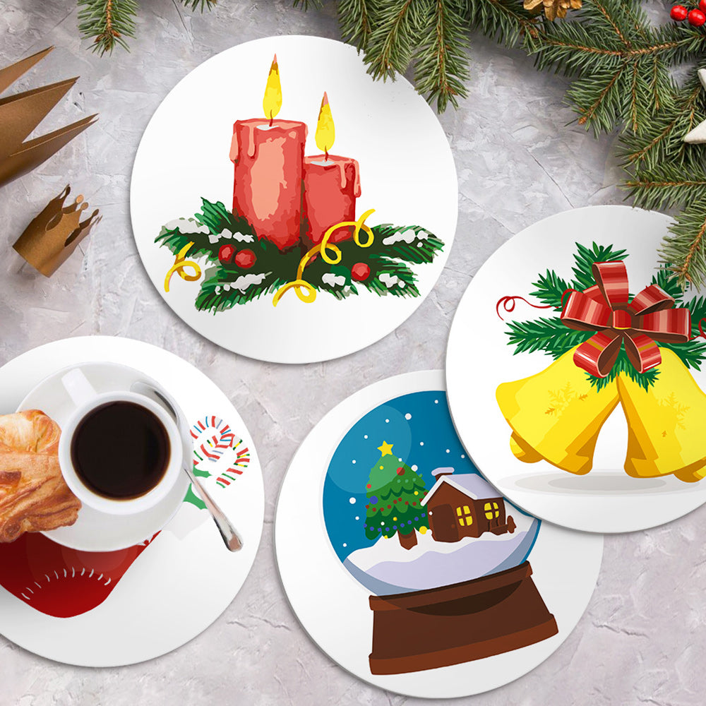 Decoraciones de Navidad 4 Salvamanteles Pintar por Números
