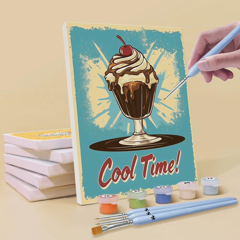 Deliciosos Conos de Helado 6 Partes Mini Pintar por Números