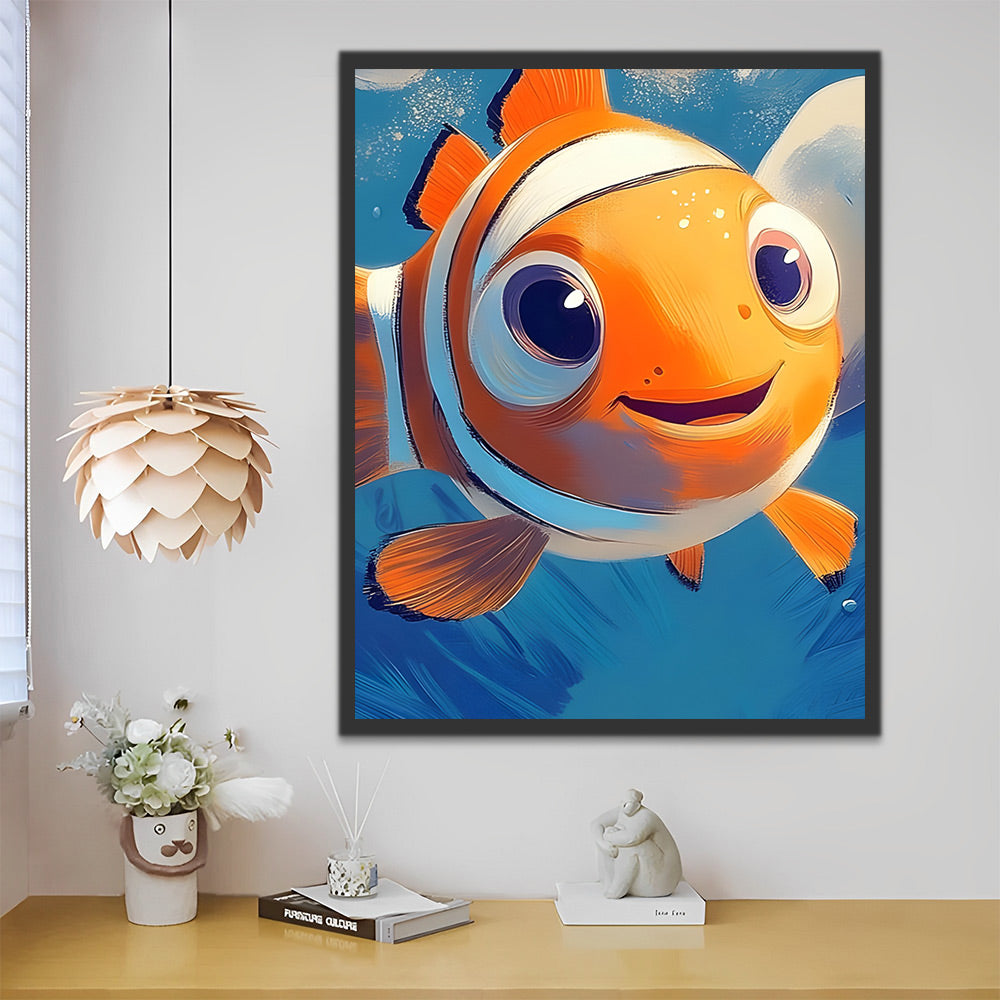 Dibujo de Pez Payaso Adorable Pintar por Números