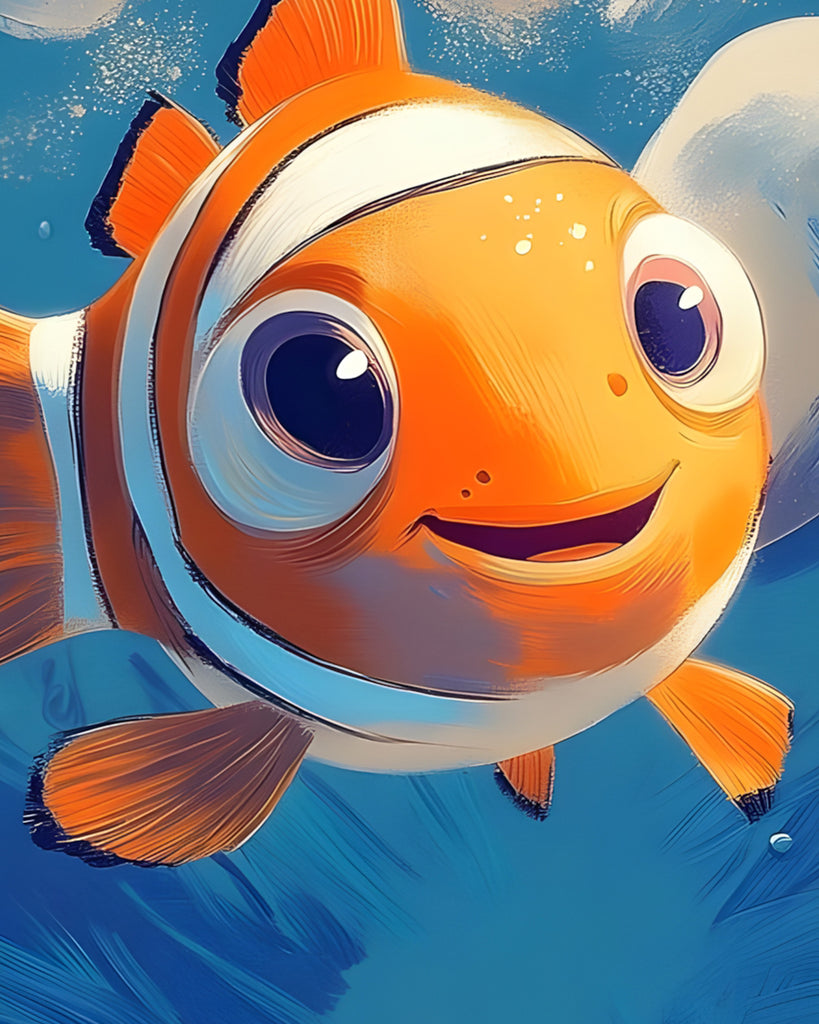 Dibujo de Pez Payaso Adorable Pintar por Números