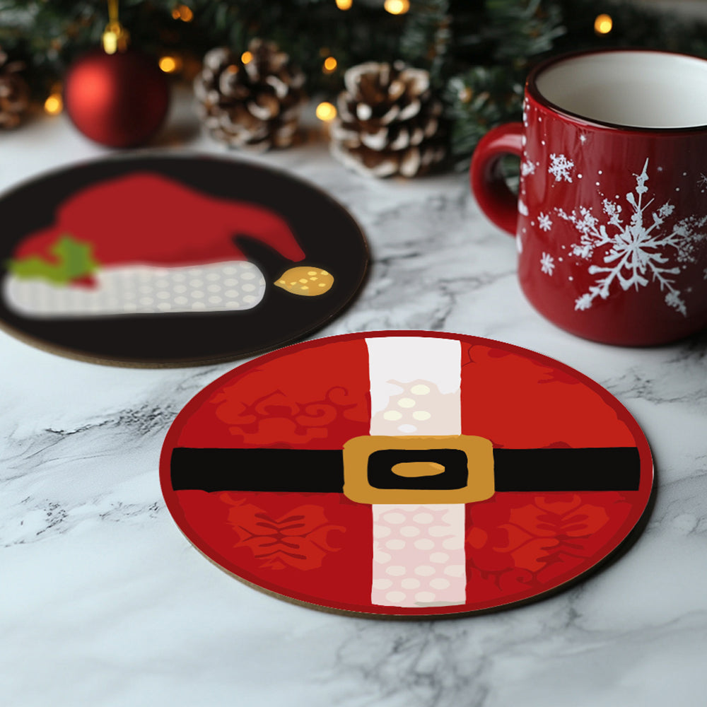 Disfraces Navideños 4 Posavasos Pintar por Números