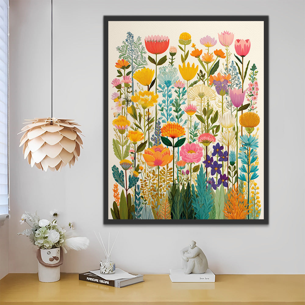 Diversos Especímenes de Flores Pintar por Números