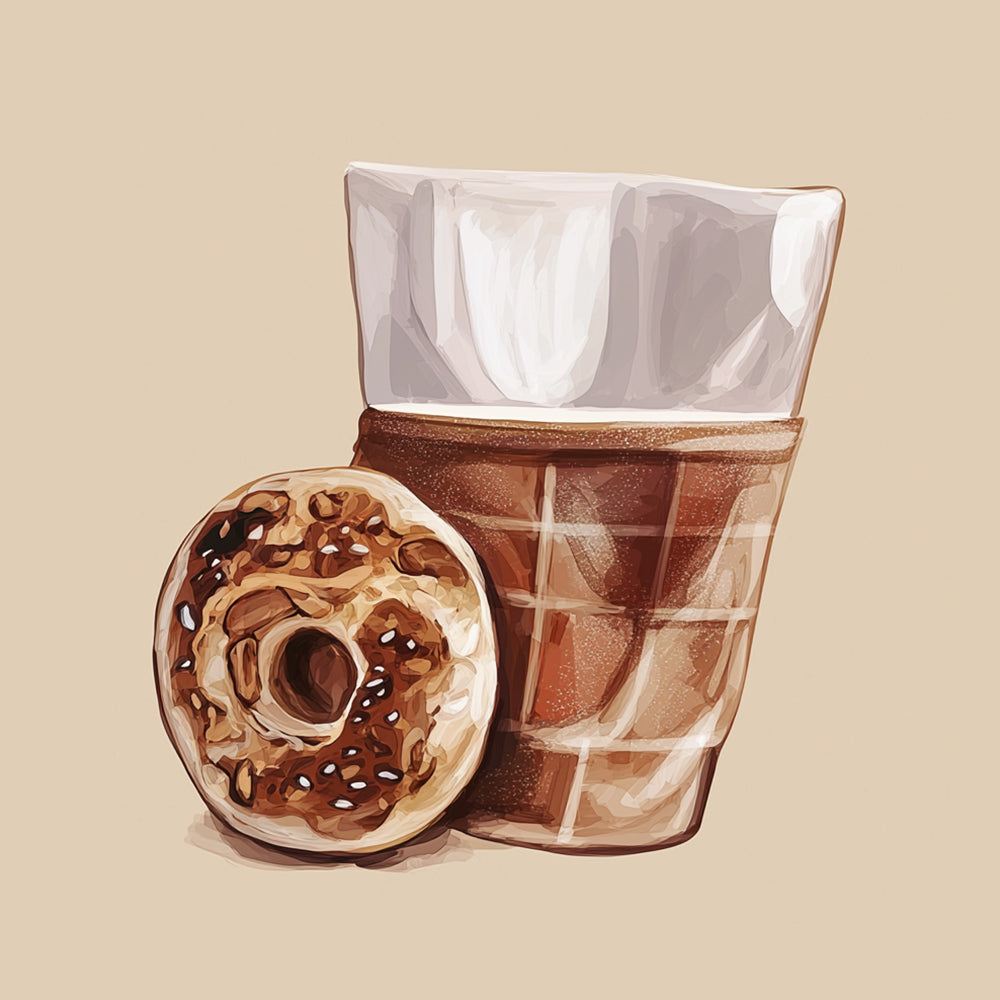 Dónut y Coca Cola Mini Pintar por Números