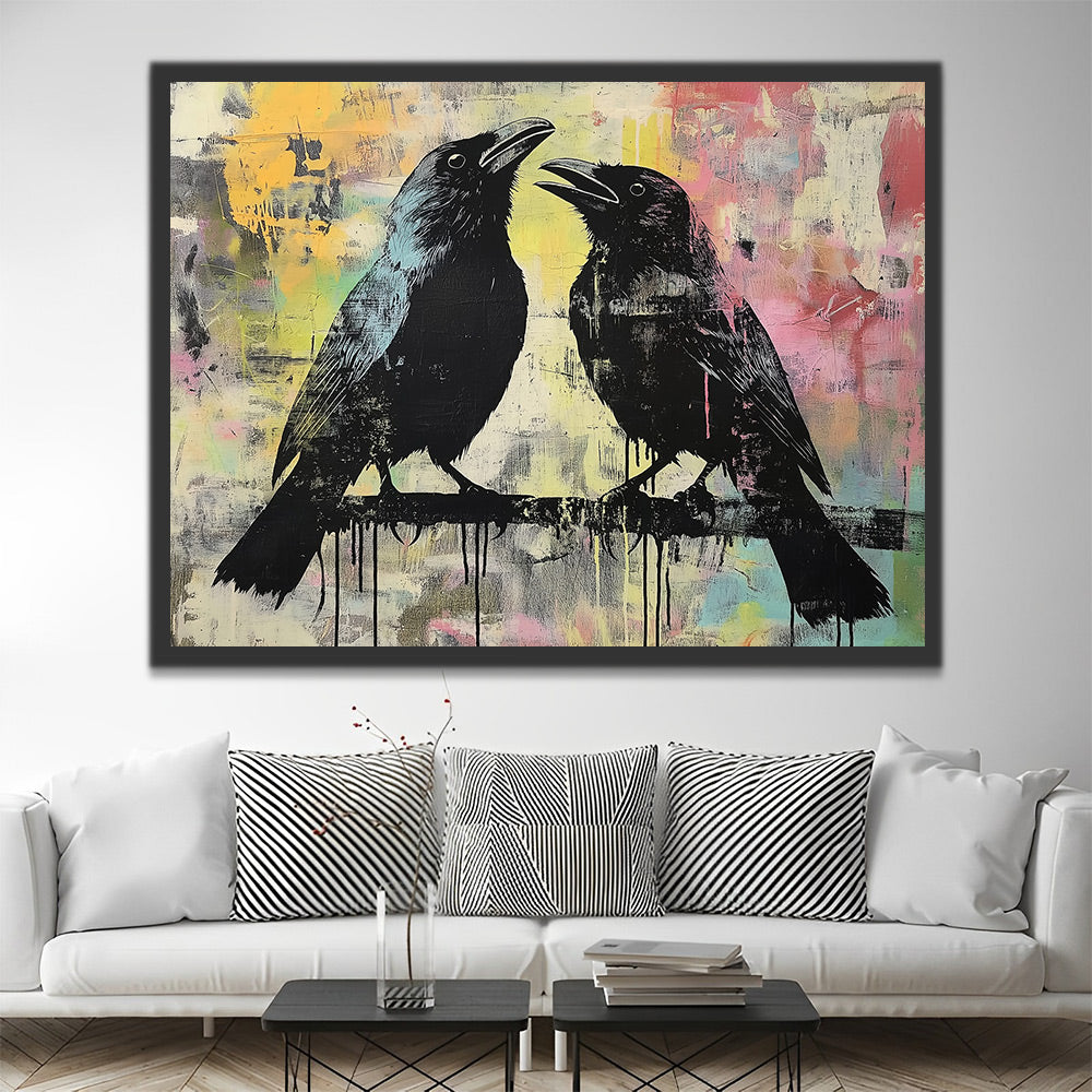 Dos Cuervos Negros Pintar por Números
