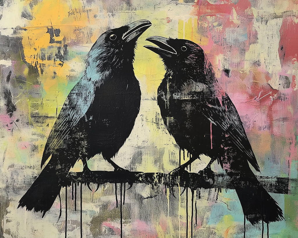 Dos Cuervos Negros Pintar por Números