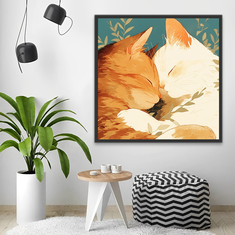 Dos Gatos en Sueños Pintar por Números