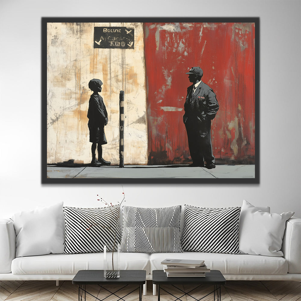 Dos Personas Junto a la Pared Pintar por Números