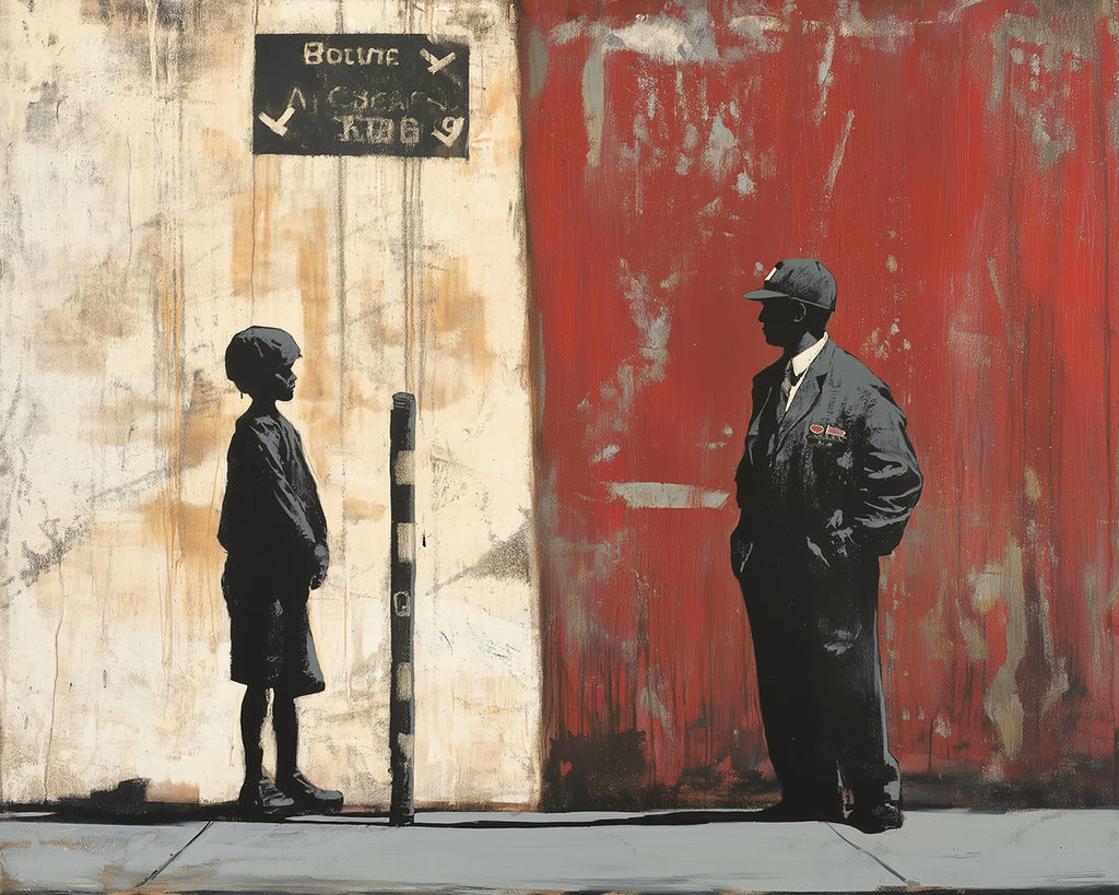 Dos Personas Junto a la Pared Pintar por Números