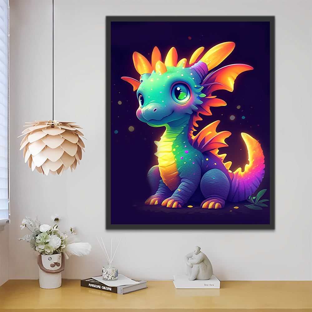 Dragón Pequeño Adorable Pintar por Números