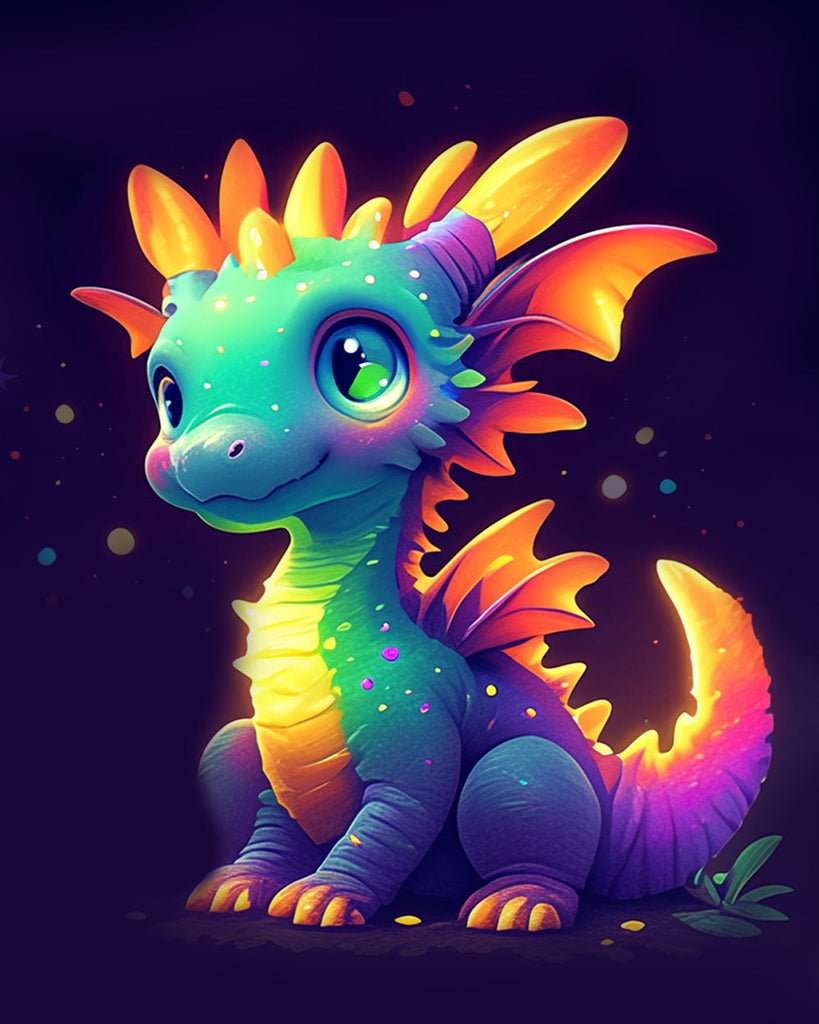 Dragón Pequeño Adorable Pintar por Números
