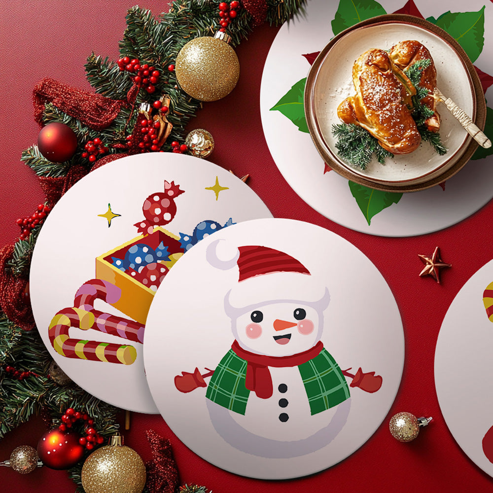 Dulces y Regalos de Navidad 4 Salvamanteles Pintar por Números