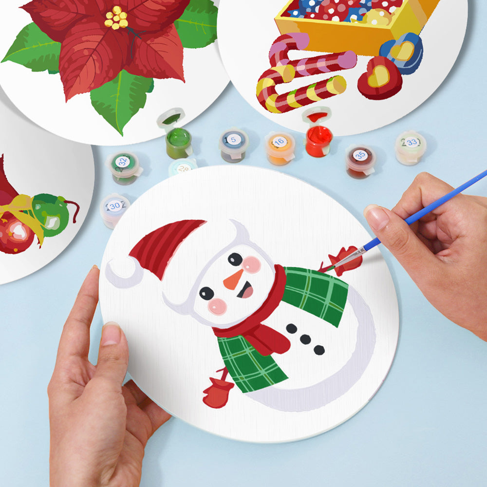 Dulces y Regalos de Navidad 4 Salvamanteles Pintar por Números