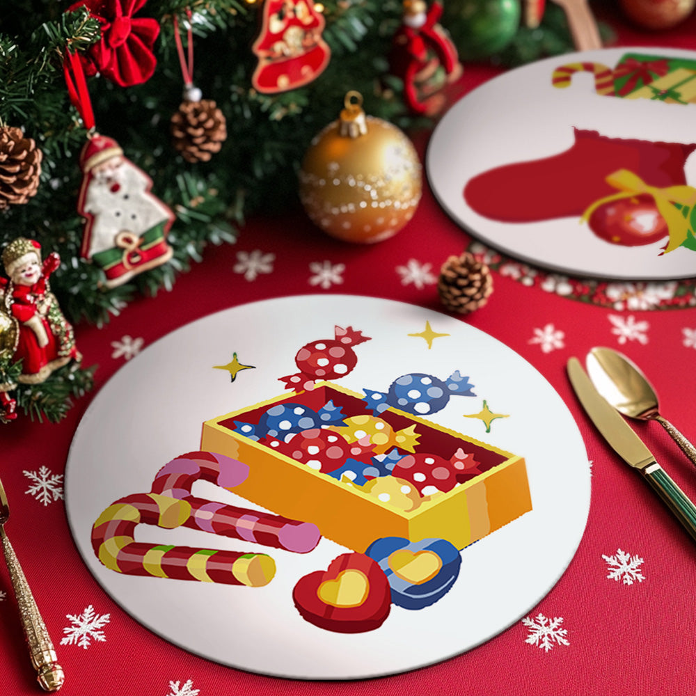 Dulces y Regalos de Navidad 4 Salvamanteles Pintar por Números