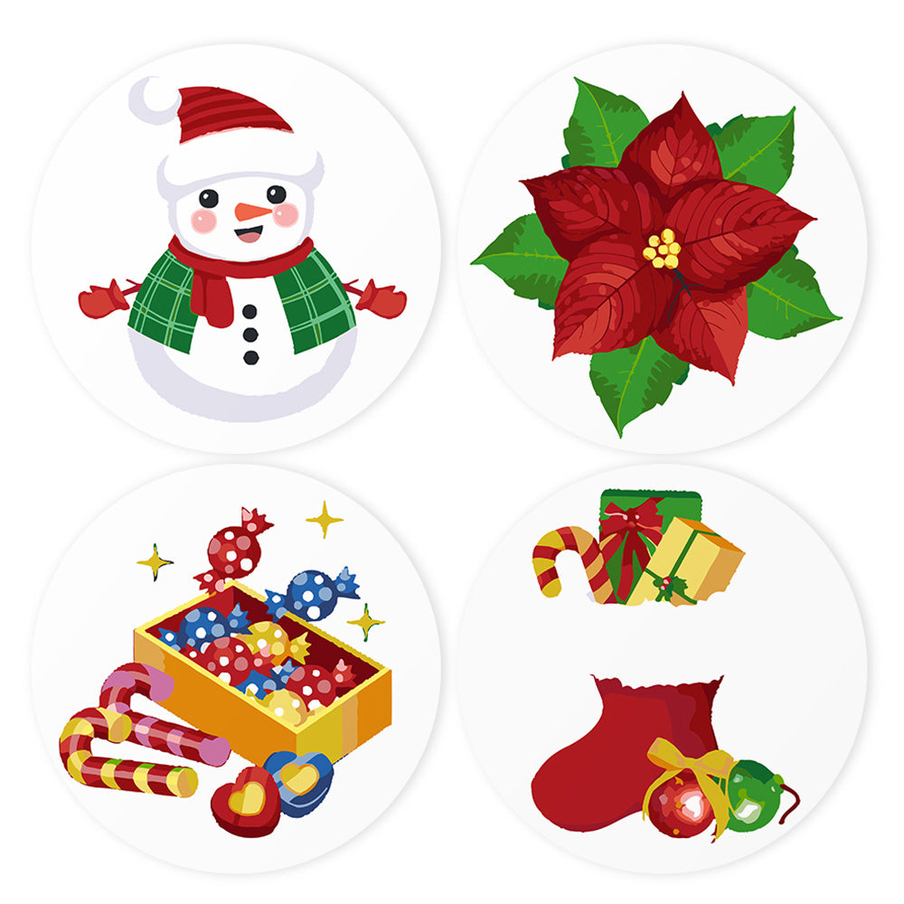 Dulces y Regalos de Navidad 4 Salvamanteles Pintar por Números