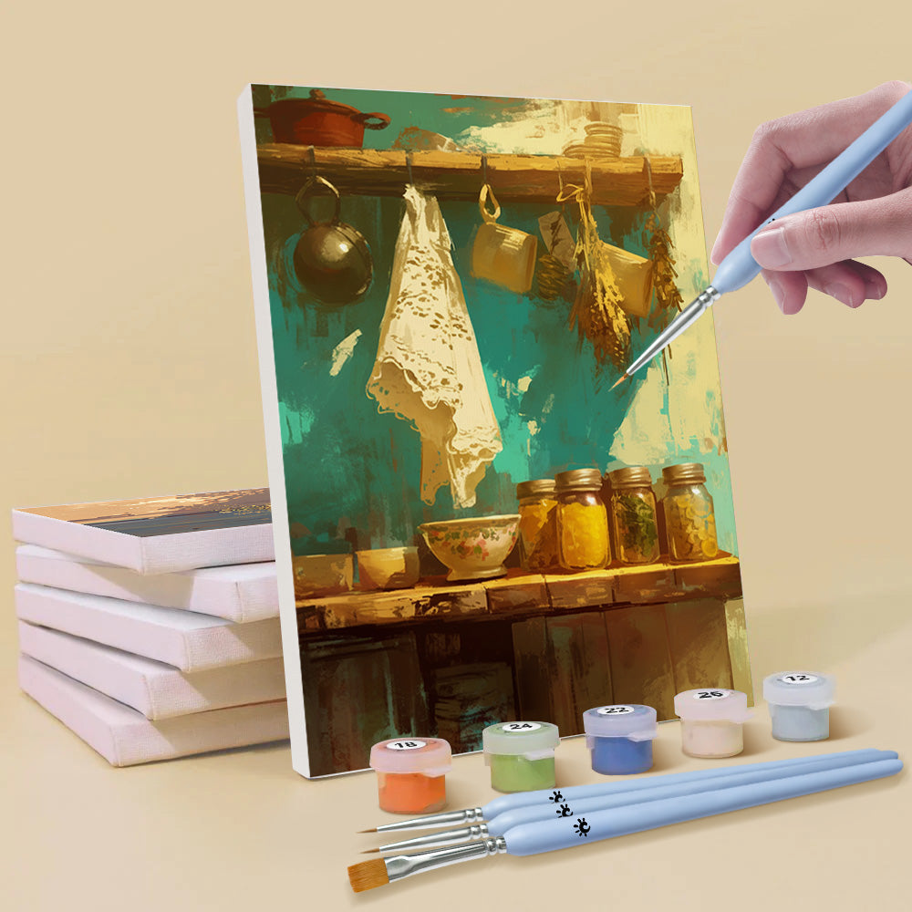 Escena de Casa en Campo 6 Partes Mini Pintar por Números