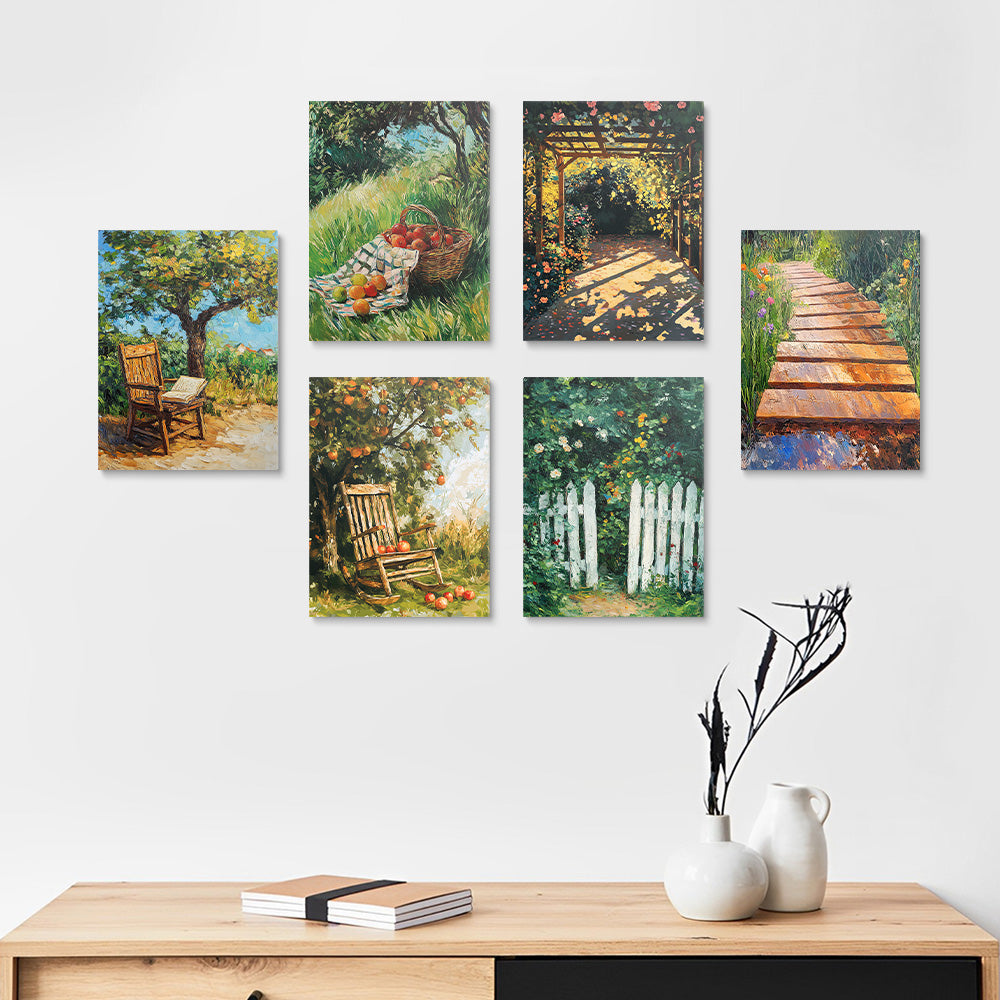 Escena Rural de Verano 6 Partes Mini Pintar por Números