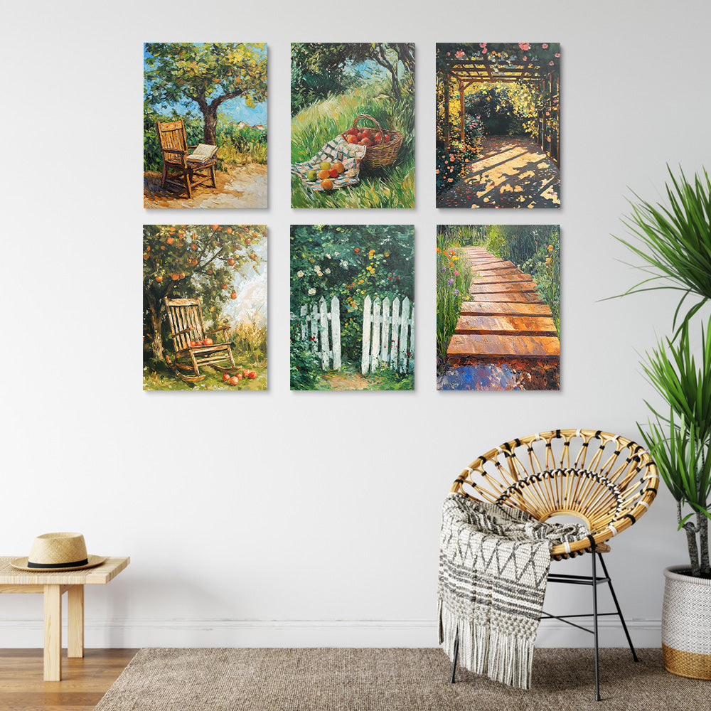 Escena Rural de Verano 6 Partes Mini Pintar por Números