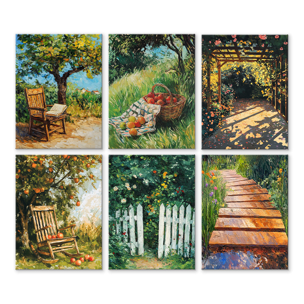 Escena Rural de Verano 6 Partes Mini Pintar por Números