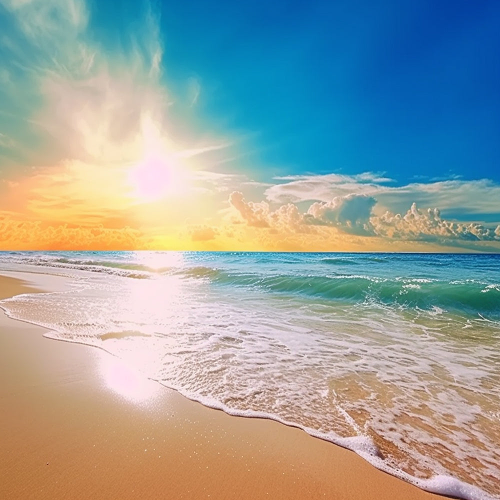 Espuma y Olas de Mar con el Sol Pintar por Números