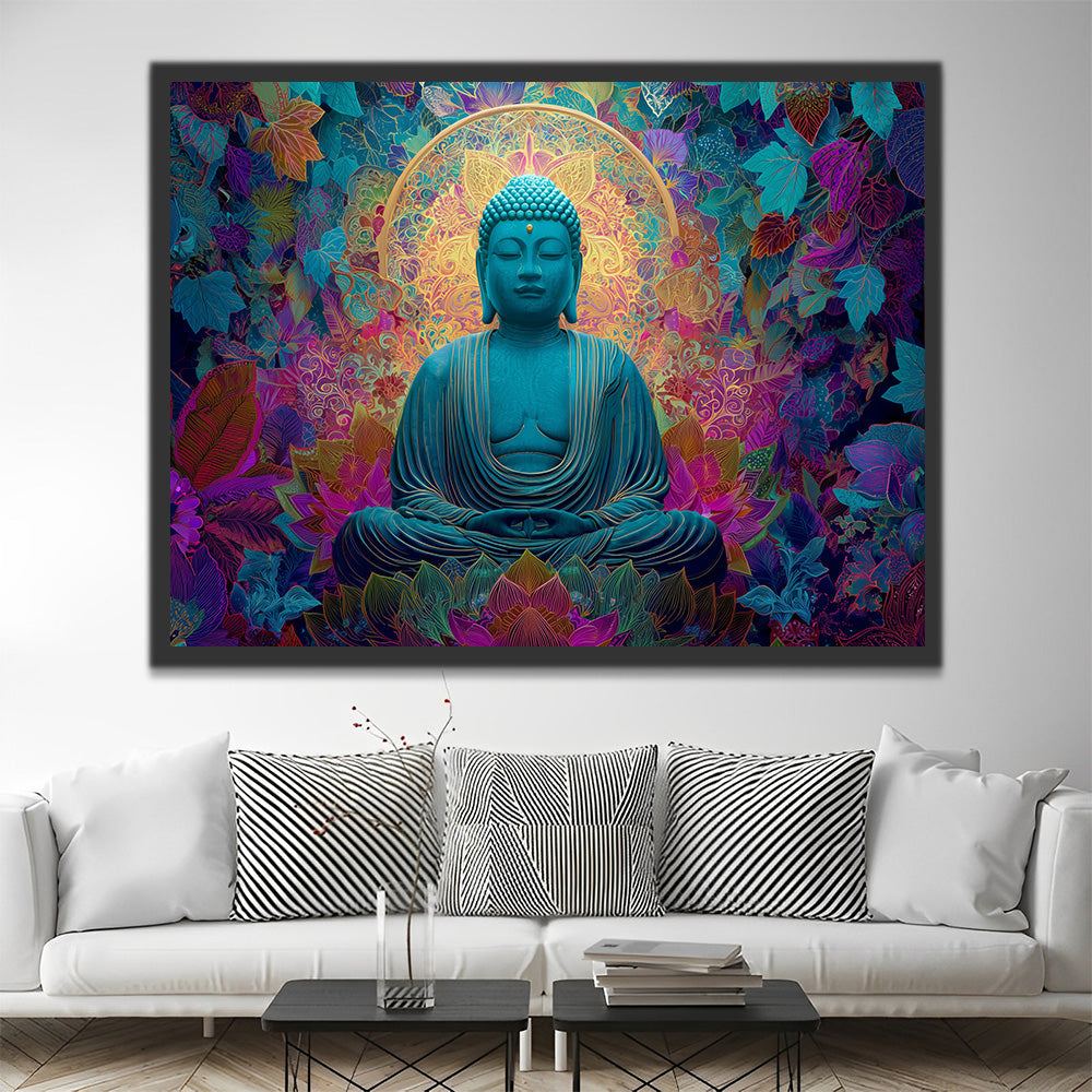 Estatua de Buda Grande en Asiento de Loto Pintar por Números