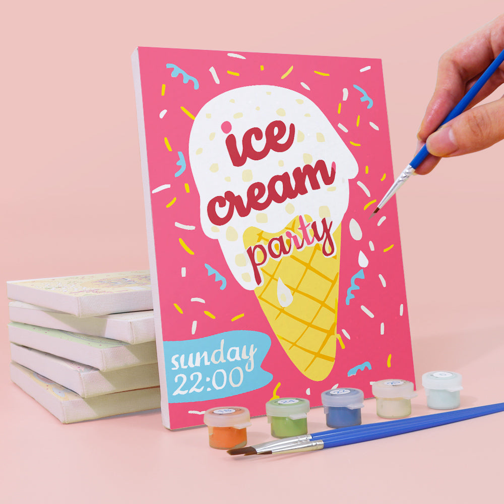 Felices Vacaciones de Junio 6 Partes Mini Pintar por Números