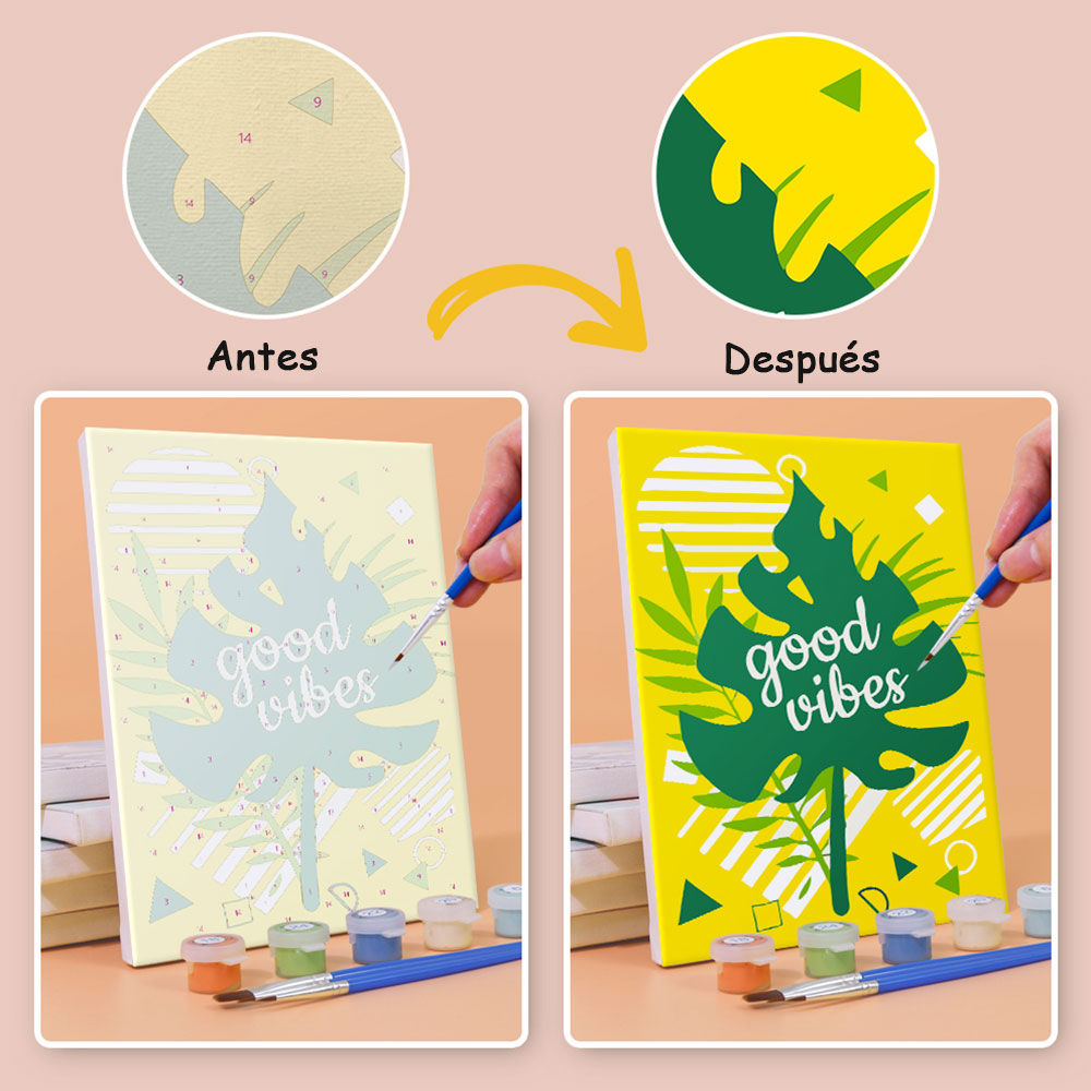 Felices Vacaciones de Junio 6 Partes Mini Pintar por Números