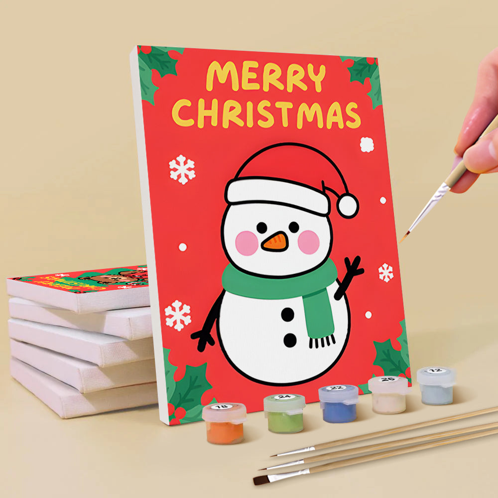 Feliz Navidad a los Animales 6 Partes Mini Pintar por Números