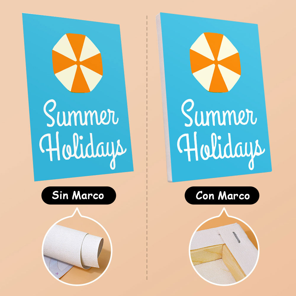 Feliz Tiempo de Verano 6 Partes Mini Pintar por Números