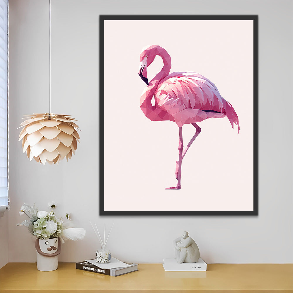 Flamenco de Color Rosado Pintar por Números