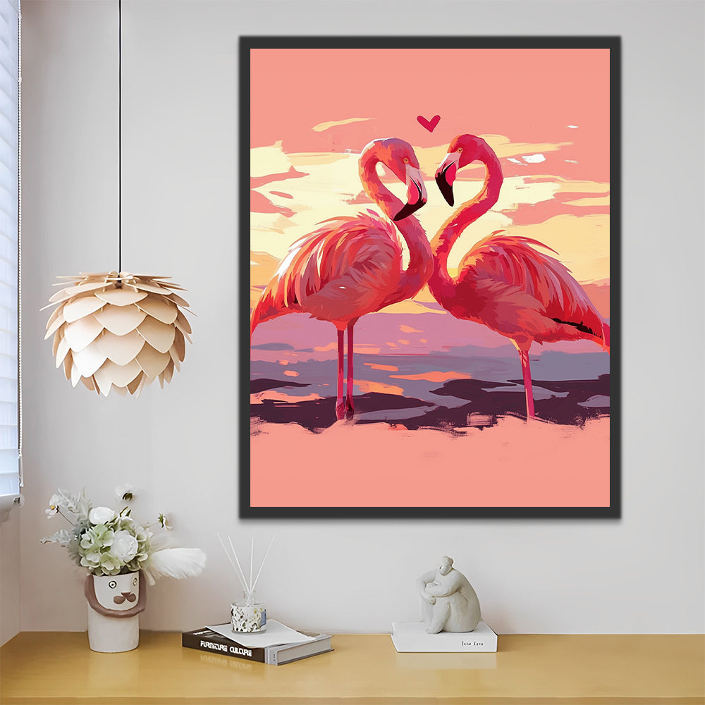 Flamencos de Amor Pintar por Números