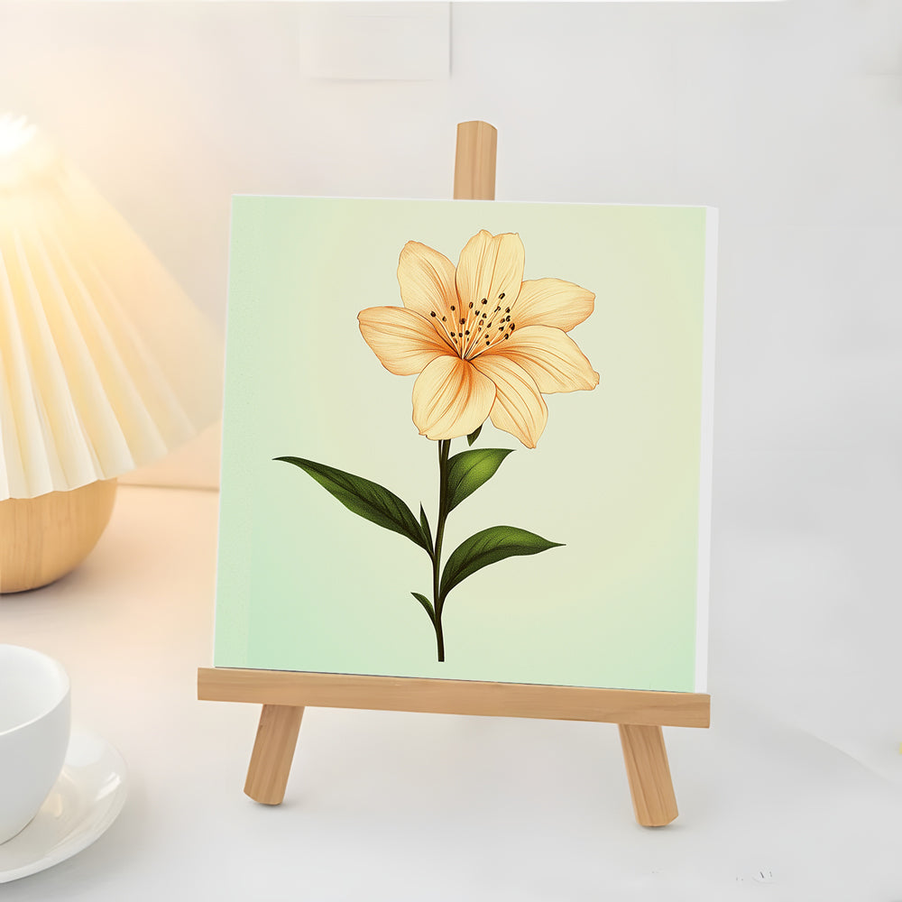 Flor Amarilla Claro Mini Pintar por Números
