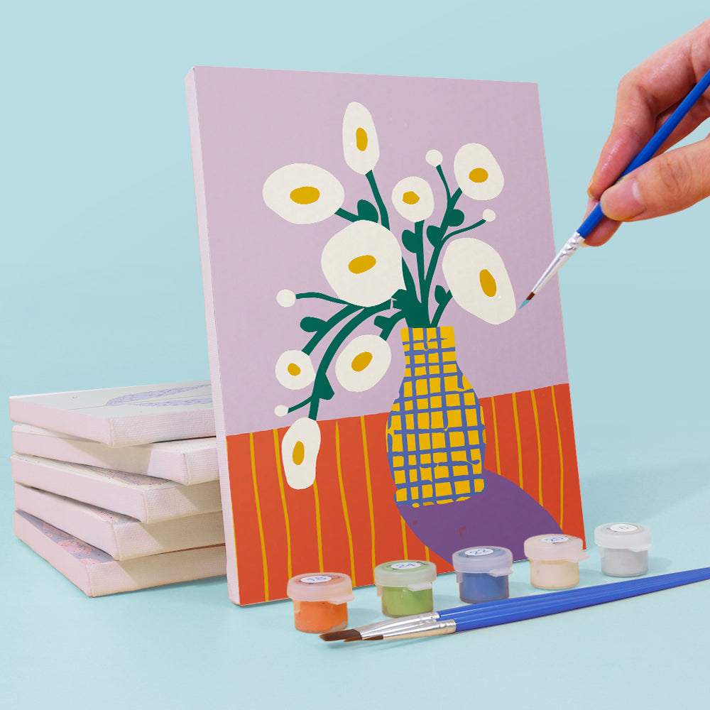 Flores Pequeñas Simples 6 Partes Mini Pintar por Números